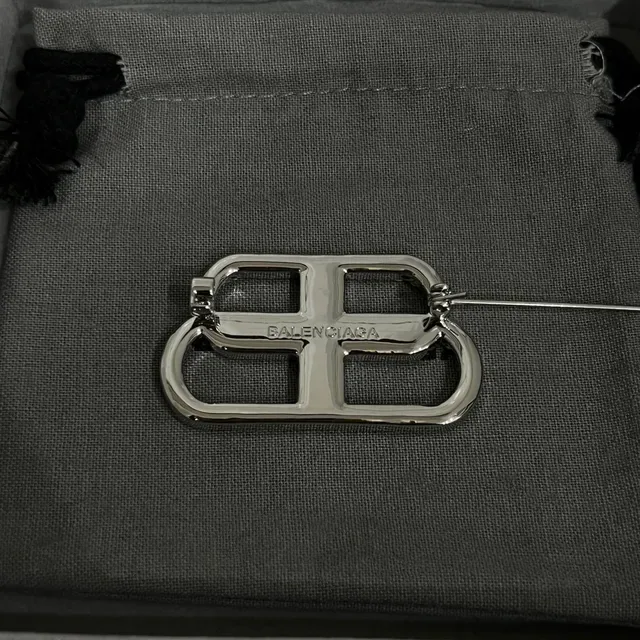 Balenciaga Double-B Pavé Crystal Brooch 2
