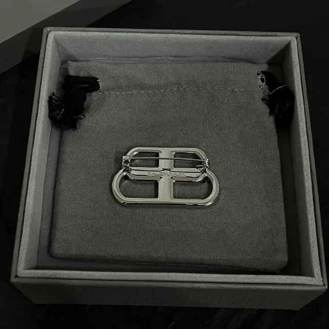 Balenciaga Double-B Pavé Crystal Brooch 3
