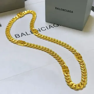 Balenciaga Logo 链 金色调项链