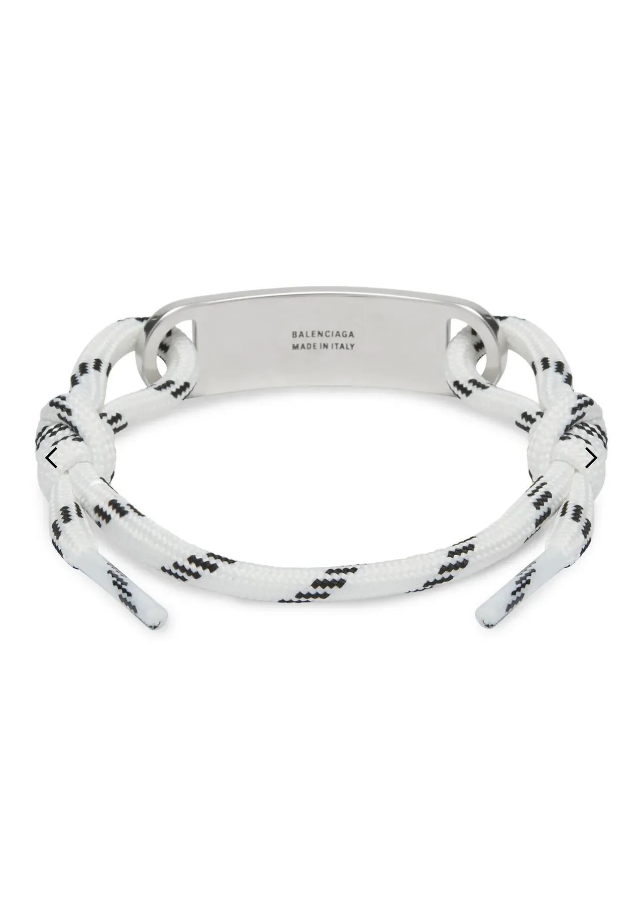 Balenciaga Pulseira de Corda e Placa Gravada 8