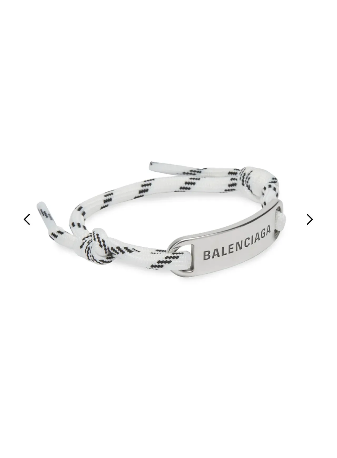 Balenciaga Pulseira de Corda e Placa Gravada 9