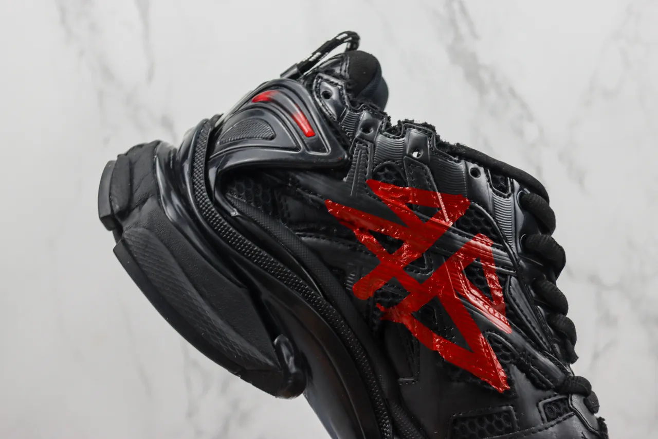 Balenciaga Runner Graffiti noir rouge Chunky Sneakers 5
