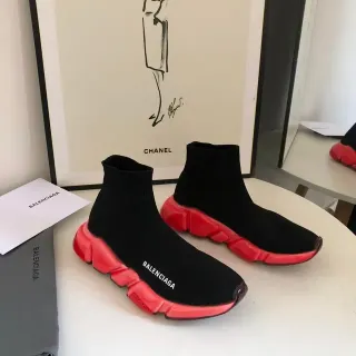 Balenciaga Speed Trainer Black and Red Lifestyle Sneakers