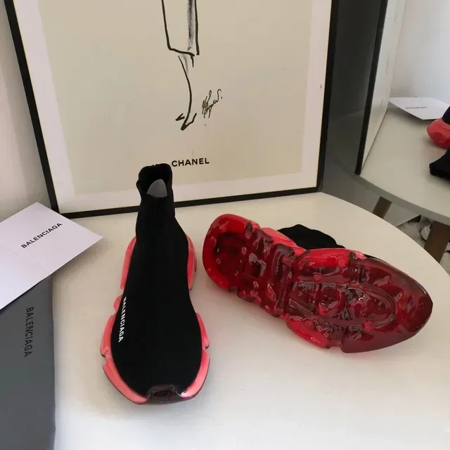 Balenciaga Speed Trainer Black and Red Lifestyle Sneakers 3