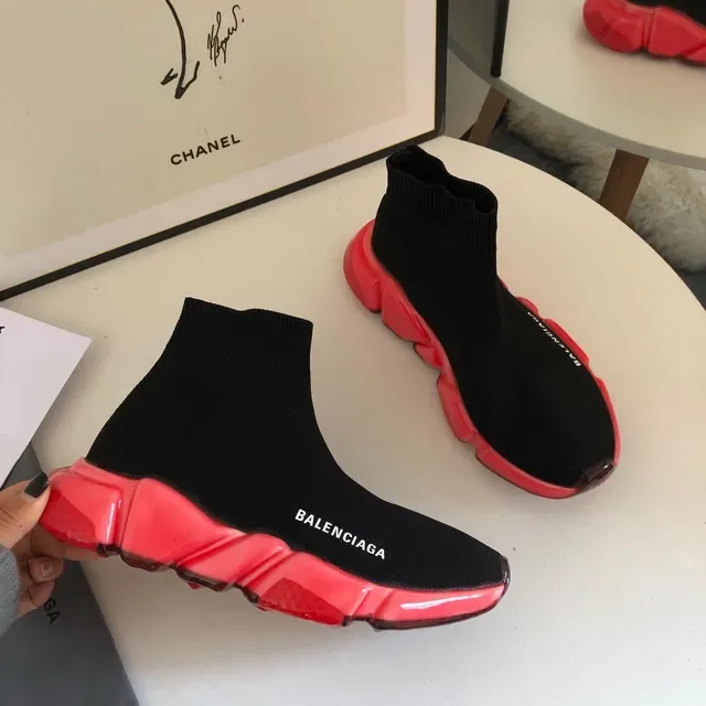 Balenciaga Speed Trainer Black and Red Lifestyle Sneakers 5