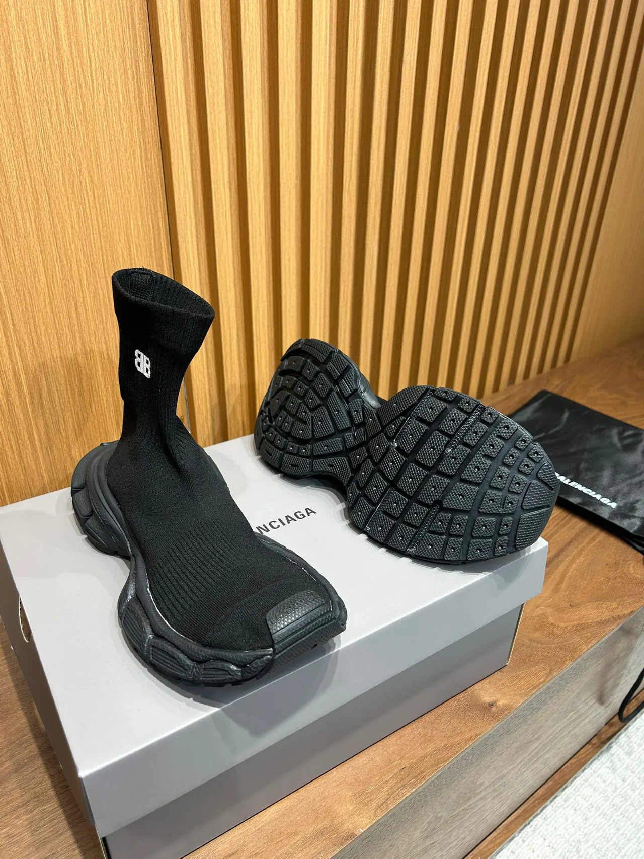 Balenciaga Speed Trainer Chaussures Lifestyle Noires à Encolure de Chaussette 2