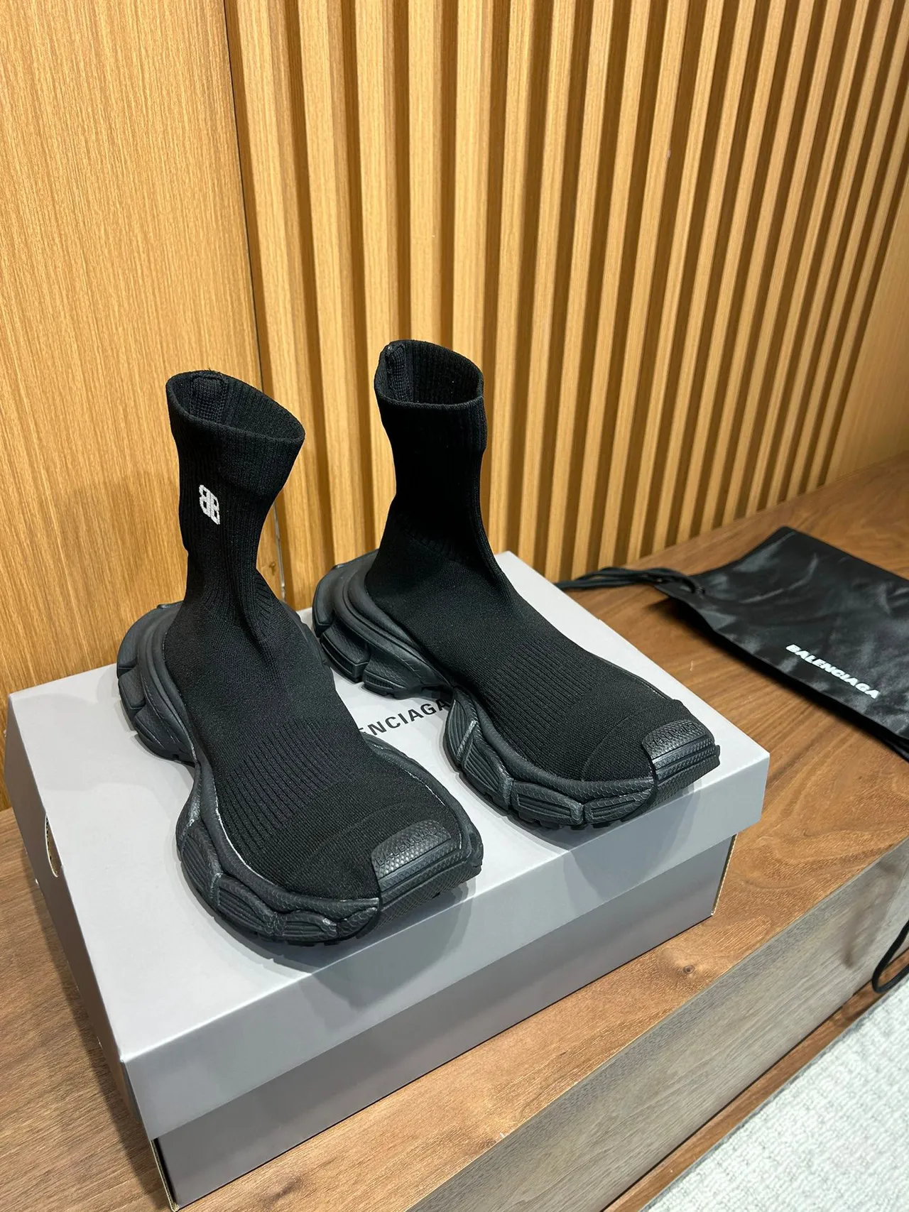 Balenciaga Speed Trainer Chaussures Lifestyle Noires à Encolure de Chaussette 4