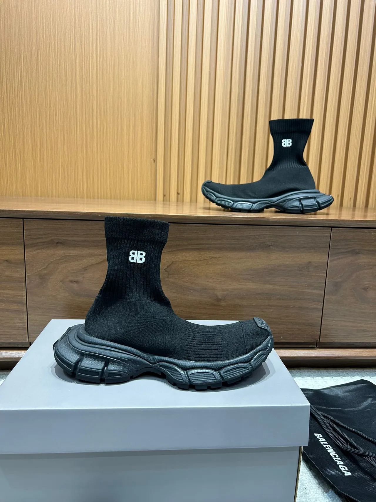 Balenciaga Speed Trainer Chaussures Lifestyle Noires à Encolure de Chaussette 6