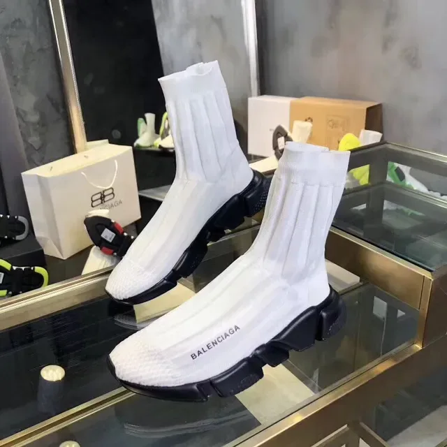 Balenciaga Speed Trainer সাদা এবং কালো Lifestyle Sneakers 4