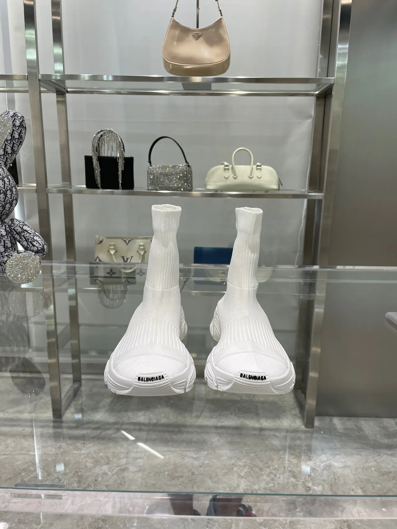 Balenciaga Speed Trainer tênis lifestyle branco com ajuste sock-fit 9