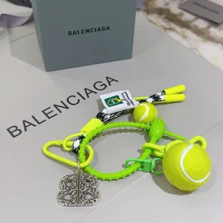 Pulseira Balenciaga Tennis Amarelo Verde Neón Cordão Charms Bola