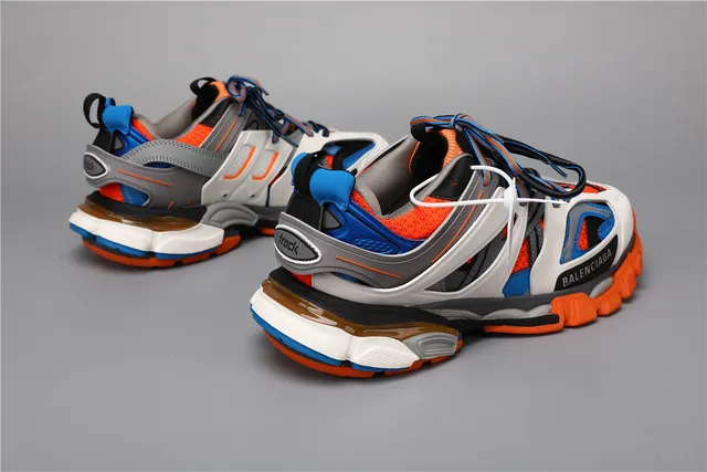 Balenciaga Track Sneaker Blanches Orange Bleu Gris Sneakers Chunky 3