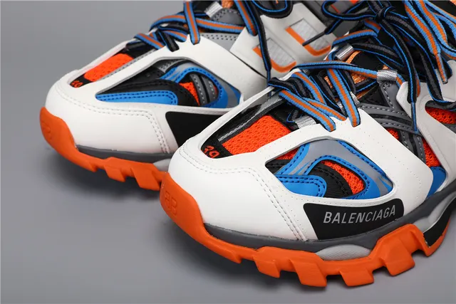 Balenciaga Track Sneaker Blanches Orange Bleu Gris Sneakers Chunky 4