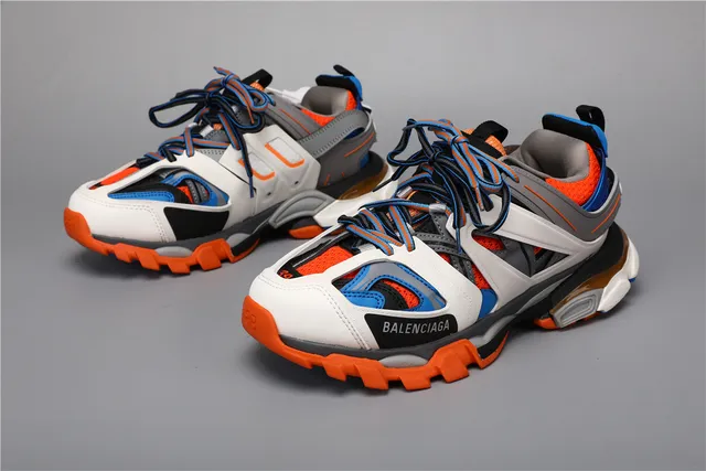 Balenciaga Track Sneaker Blanches Orange Bleu Gris Sneakers Chunky 5