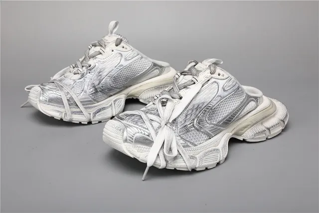 Balenciaga Track Trainer Tênis Chunky Todo Branco 5