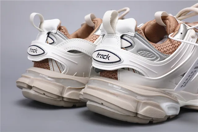 Balenciaga Track Trainer White Brown Chunky Sneakers 2