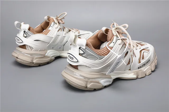 Balenciaga Track Trainer White Brown Chunky Sneakers 3