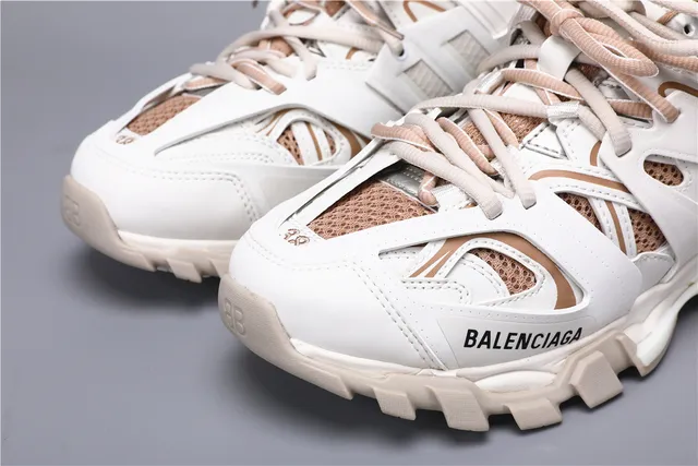 Balenciaga Track Trainer White Brown Chunky Sneakers 4