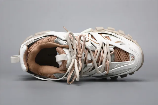 Balenciaga Track Trainer White Brown Chunky Sneakers 7