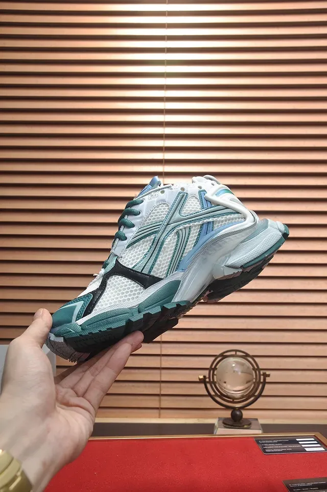 Balenciaga Track Trainer Blanc Turquoise Bleu Chunky Sneakers 5
