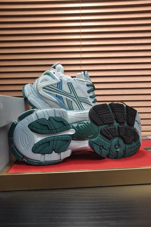 Balenciaga Track Trainer Blanc Turquoise Bleu Chunky Sneakers 7