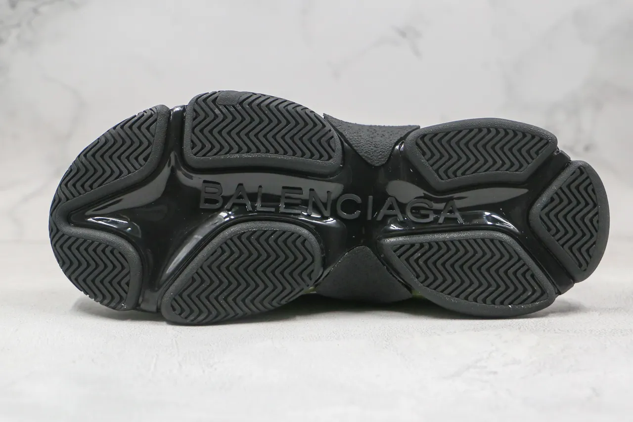 Balenciaga Triple S Zapatillas Chunky Verde Oliva y Negro 4