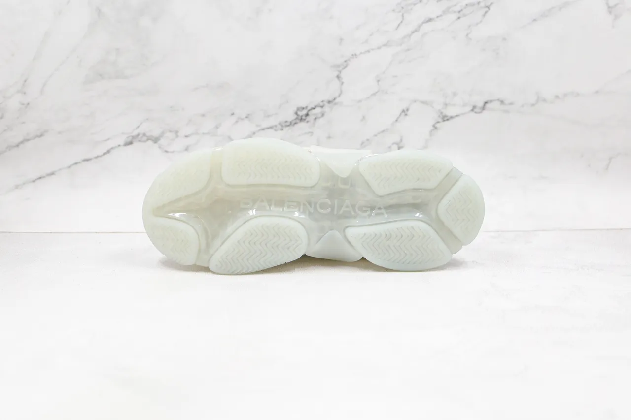 Balenciaga Triple S tênis brancos translúcidos de bolha chunky 3