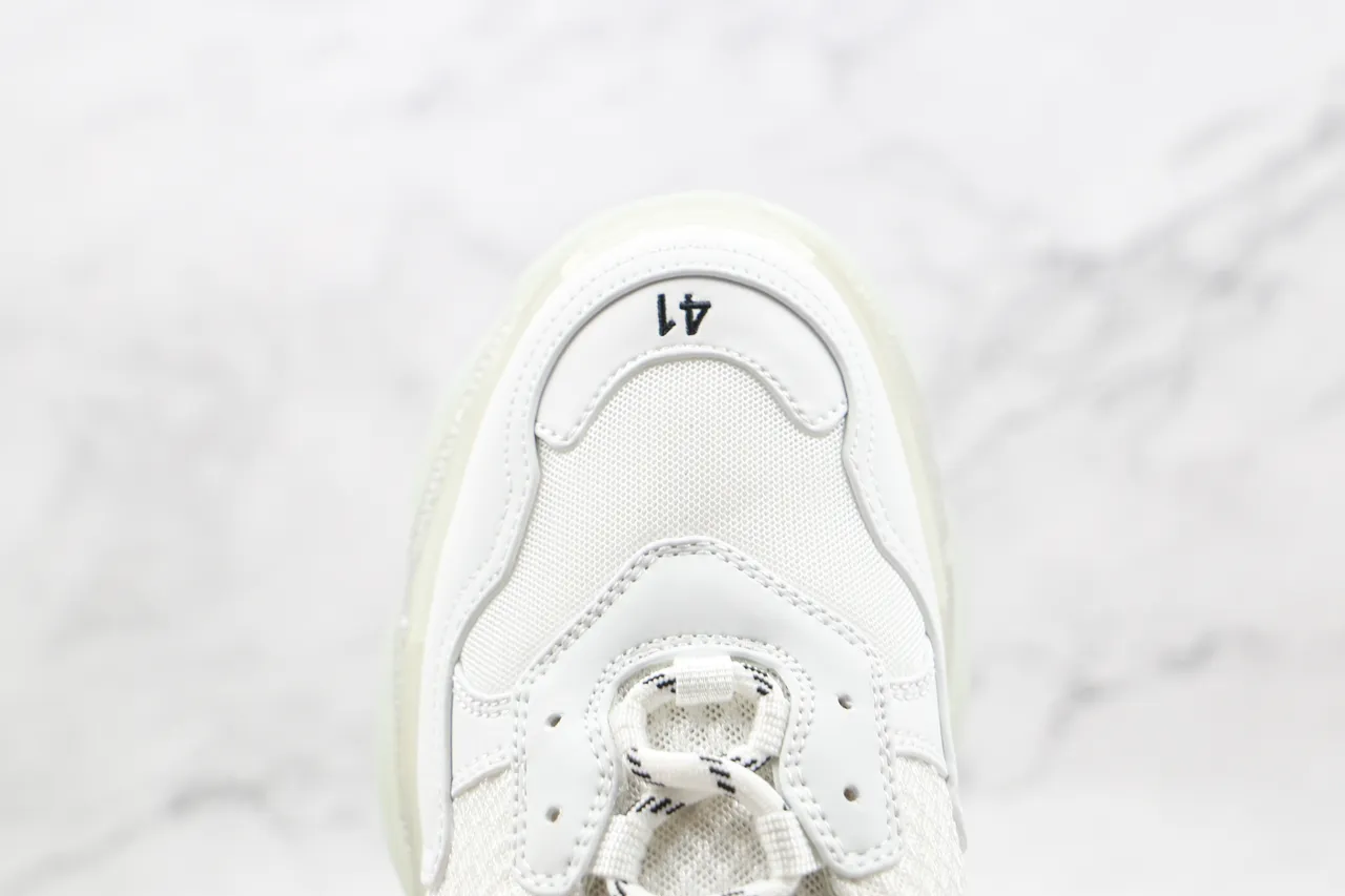 Balenciaga Triple S tênis brancos translúcidos de bolha chunky 5