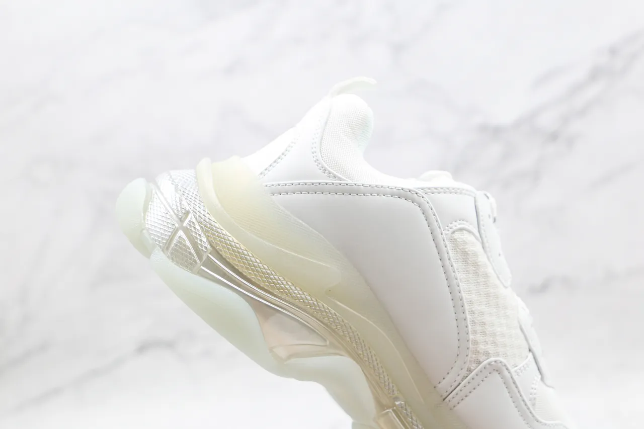 Balenciaga Triple S tênis brancos translúcidos de bolha chunky 6