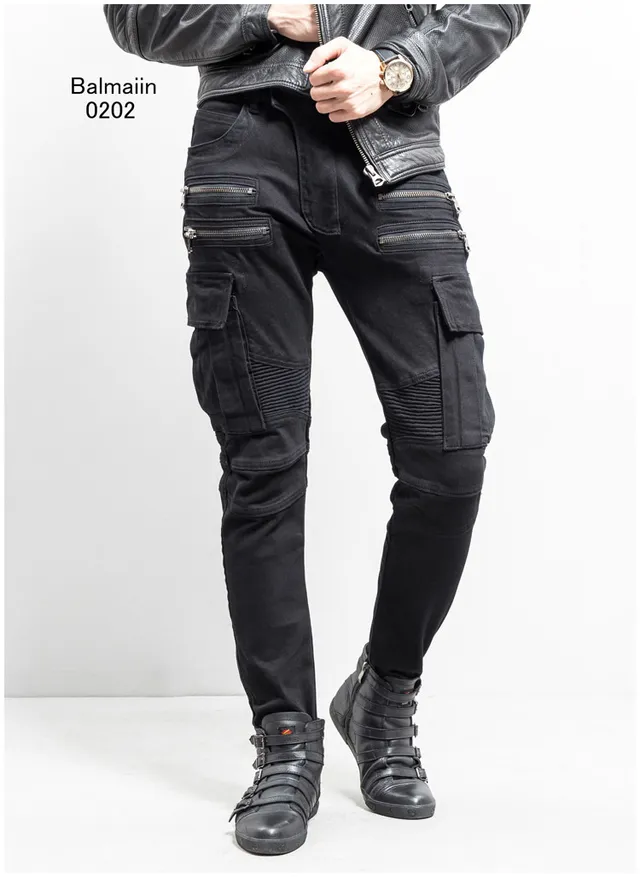 Balmain কার্গো-পকেটেড রিবড-কনি টেপারড প্যান্টস 6