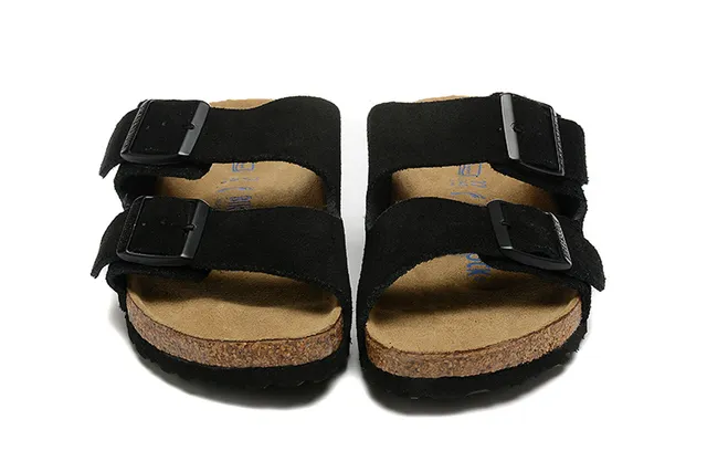 Birkenstock Arizona 黑色麂皮休闲凉鞋 3