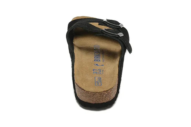 Birkenstock Arizona 黑色麂皮休闲凉鞋 4