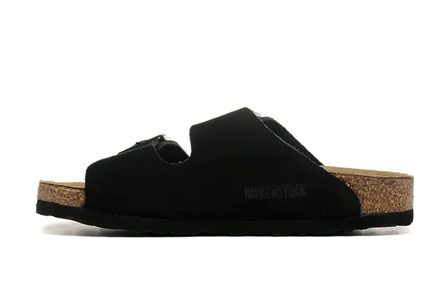 Birkenstock Arizona 黑色麂皮休闲凉鞋 5