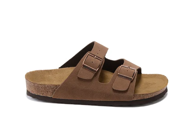 Birkenstock Arizona Brown Suede-Like Two-Strap Casual Sandals 2