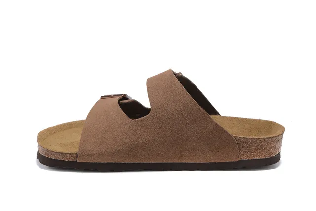 Birkenstock Arizona Brown Suede-Like Two-Strap Casual Sandals 4