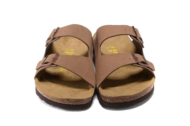 Birkenstock Arizona Brown Suede-Like Two-Strap Casual Sandals 5