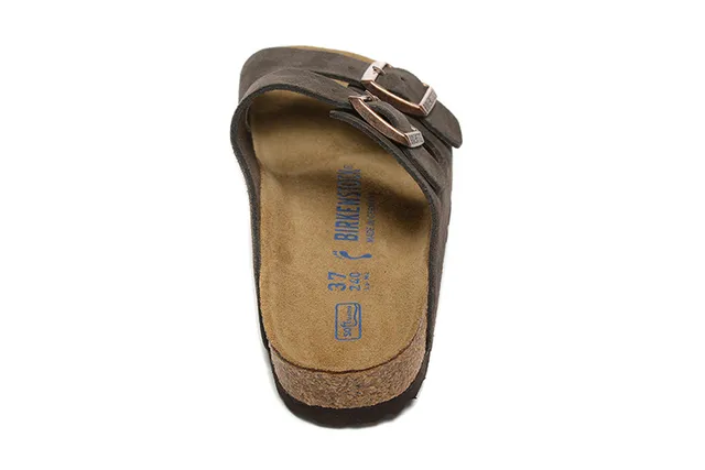 Birkenstock Arizona गहरे भूरे सूड काजुअल सैंडल 4