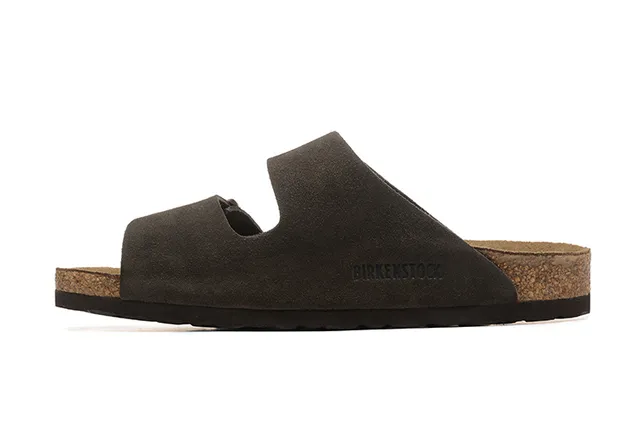 Birkenstock Arizona गहरे भूरे सूड काजुअल सैंडल 5