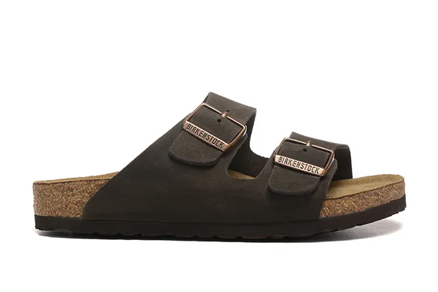 Birkenstock Arizona गहरे भूरे सूड काजुअल सैंडल 6