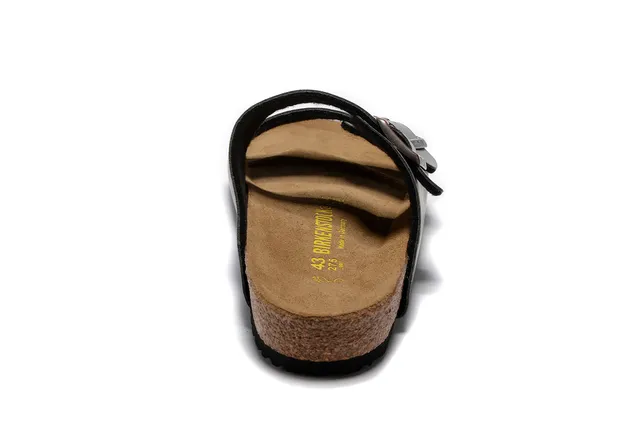Birkenstock Arizona Cinza Sandálias Casuais de Duas Tiras com Base de Cortiça 3