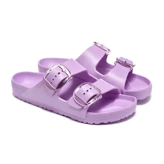 Birkenstock Arizona पेल लैवेंडर दो पट्टियों वाली कैजुअल सैंडल