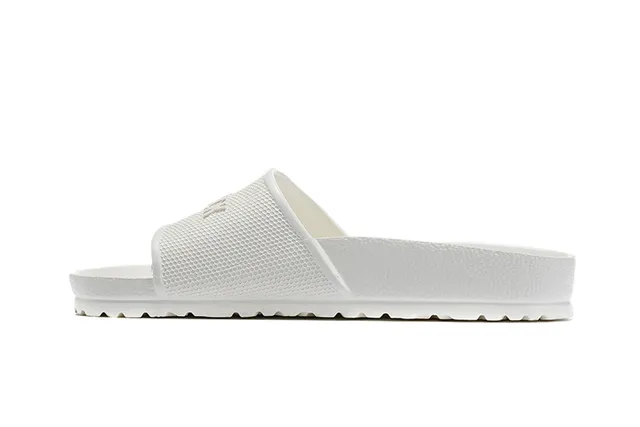 Birkenstock Arizona White Monochrome Textured Strap Slippers 4