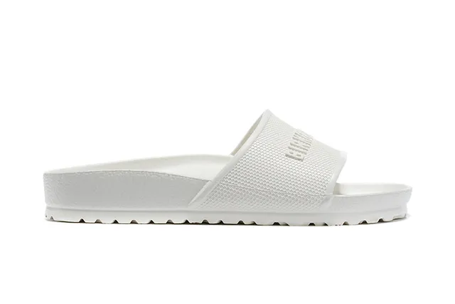 Birkenstock Arizona White Monochrome Textured Strap Slippers 5