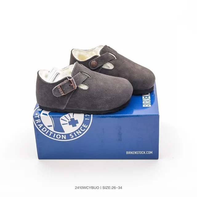 Birkenstock Boston Sapatos Mary Jane de camurça forrados com pele de cordero 5