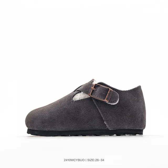 Birkenstock Boston Sapatos Mary Jane de camurça forrados com pele de cordero 6