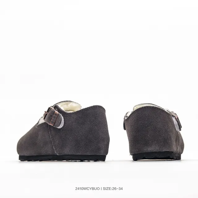 Birkenstock Boston Sapatos Mary Jane de camurça forrados com pele de cordero 8
