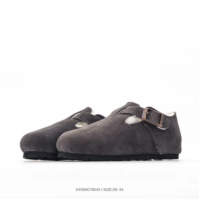 Birkenstock Boston Sapatos Mary Jane de camurça forrados com pele de cordero 10