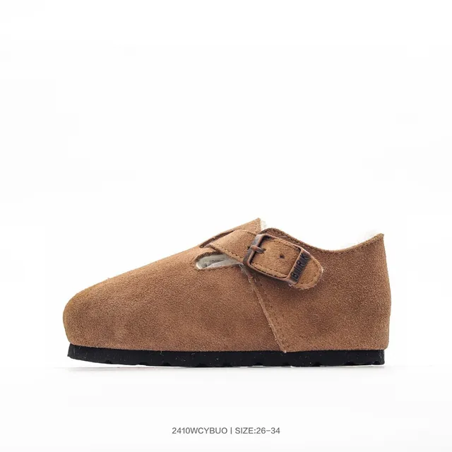 Birkenstock Boston Sapatos Mary Jane de camurça forrados com pele de cordero 12