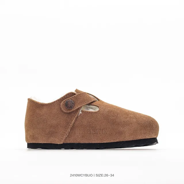 Birkenstock Boston Sapatos Mary Jane de camurça forrados com pele de cordero 13