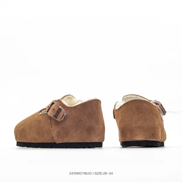 Birkenstock Boston Sapatos Mary Jane de camurça forrados com pele de cordero 15